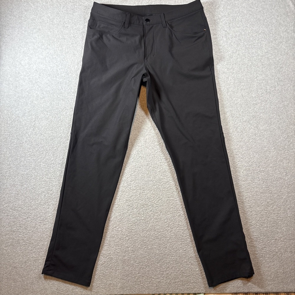 Lululemon Men's ABC Black Performance Pants Sz 34 Stretch Golf Preppy